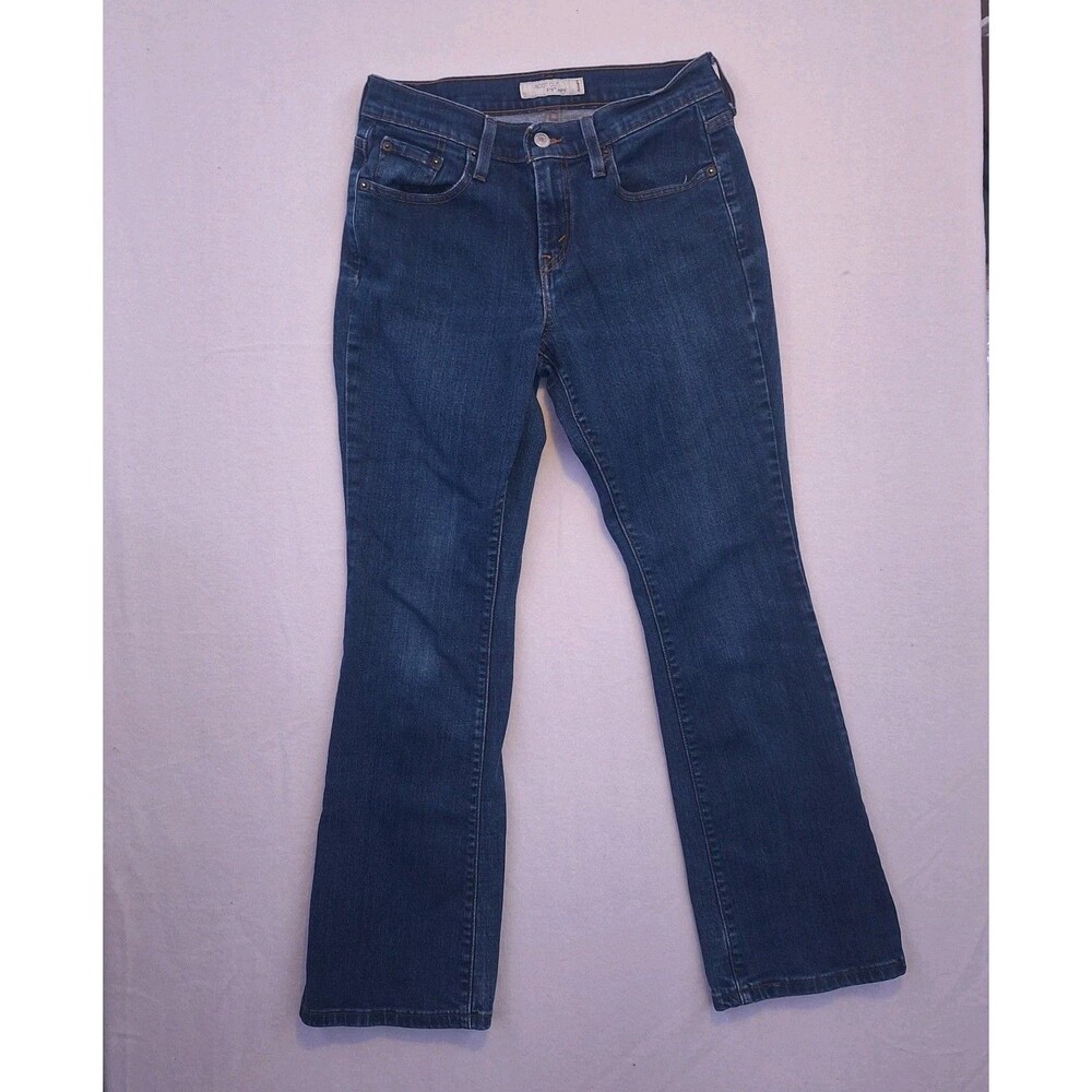 Levi's 515 Bootcut Jeans Womens 4 Short Dark Wash Stretch Denim Blue